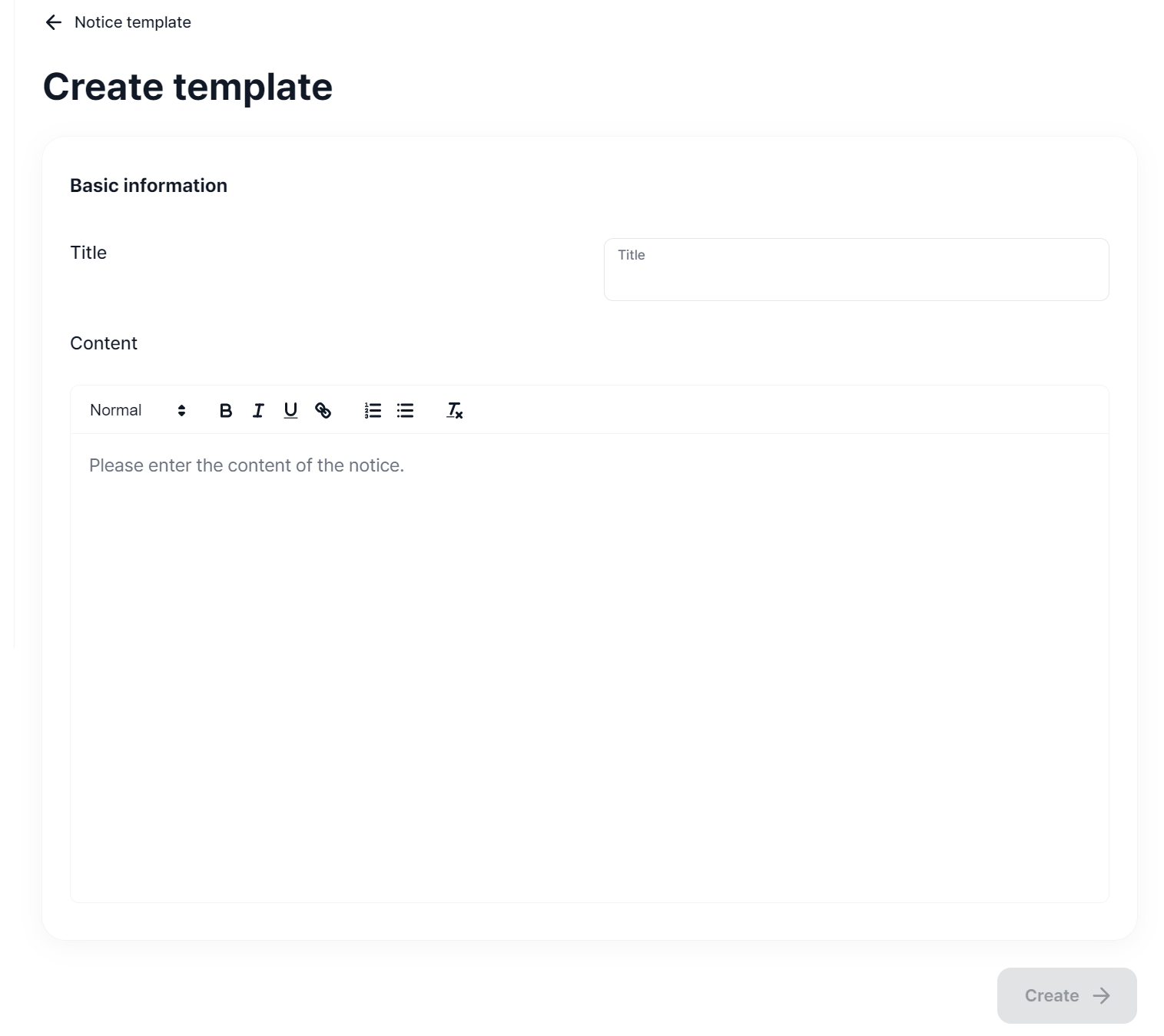 Create notice template .png